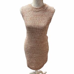 BLUE RAIN Sleeveless Long Knit Dress
Size L  
Brown, Cream & Tan shimmer